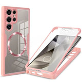 Transparent All-Round Magnetic Case with PET Film & Camera Protection for Samsung