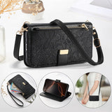 Leather Zipper Flip Case With Card Slots & Wrist Strap for iphone