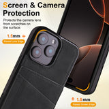 Leather Shockproof Card Holder Kickstand Case for iphone