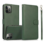 2 in 1 Magnetic Flip Leather Detachable Wallet Case for iphone