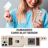 Shockproof Leather Case with Wrist Strap & Card Holder for iphone