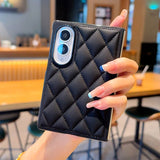 Quilted Leather Phone Case With Pearl Strap for Samsung Z Fold