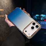 Two-Tone Gradient Starry Glitter Translucent Case for iphone