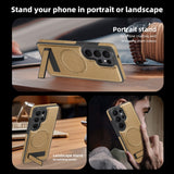 Magnetic Anti-Drop Leather Case with Stand for Samsung