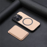 Fiber‑Textured Magnetic Card Holder Case for iphone