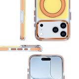 Color Block Matte Magnetic Rotating Stand Case for iphone