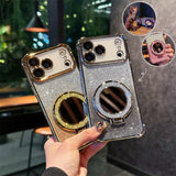 Electroplated Mirror Glitter Kickstand Case for iphone