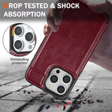 Wallet Layer Magnetic Flip Leather Case for iphone