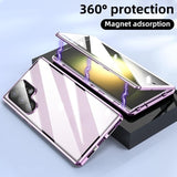 Glossy Metal Magnetic Shockproof All‑in‑One Shell‑Film Case for Samsung