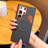 Ventilated Heat Dissipation Magnetic Leather Case for Samsung