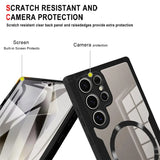Transparent All-Round Magnetic Case with PET Film & Camera Protection for Samsung