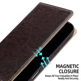 Genuine Leather Magnetic Flip Full Cover Case for iphone