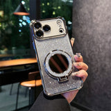 Electroplated Mirror Glitter Kickstand Case for iphone
