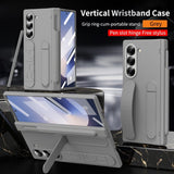 All‑in‑One Shell‑Film Case, Wristband Stand Hinge Pen Slot & Pen for Samsung Z Fold