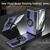 Magnetic Shockproof Full‑Cover Case with 360° Rotating Stand for Samsung Z Fold