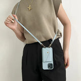 Leather Crossbody Wallet Case with Card Slots for iphone