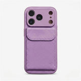 Leather Grain Shockproof Card Holder Kickstand Case for iphone