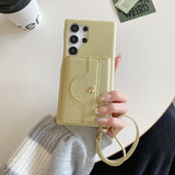 Shockproof Leather Case with Multi‑Function Card Holder for Samsung