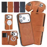 2 in 1 Magnetic Wallet Leather Case for iphone