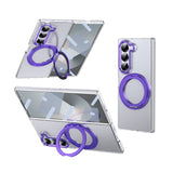 Magnetic One‑Piece Case With Screen Protector &  Rotating Stand for Samsung Z Fold