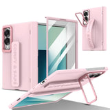 Full‑Cover Flip Case with Lens Stand Wrist Strap, Shell‑Film Integrated for Samsung Z Fold