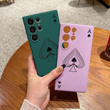 Poker Pattern Silicone Soft Phone Case For Samsung