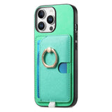 Magnetic Wallet Ring Kickstand Case for iphone