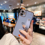 Shockproof Electroplated Case with Wrist Strap for iphone