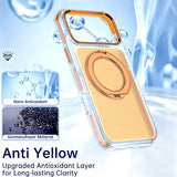 Color Block Matte Magnetic Rotating Stand Case for iphone