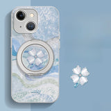 Clover Phone Case with Rotatable Stand & Lanyard for iphone