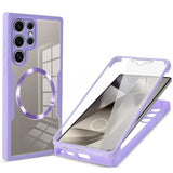 Transparent All-Round Magnetic Case with PET Film & Camera Protection for Samsung