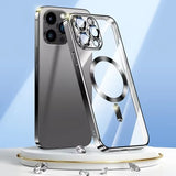 Plating Soft Clear Shockproof Magnetic Case for iphone