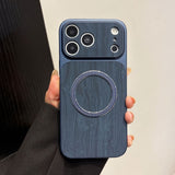 Wood Grain Magnetic Shockproof Case for iphone