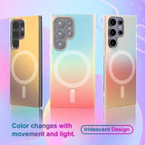 Magnetic Matte Clear Rainbow Gradient Case for Samsung