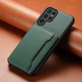 Shockproof Lychee Grain Leather Kickstand Case for Samsung