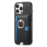 Magnetic Wallet Ring Kickstand Case for iphone