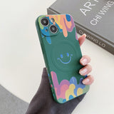 Creative Smiley Face Magnetic Shockproof Case for iphone