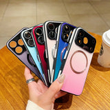 Premium Magnetic Iridescent Gradient Case for iphone
