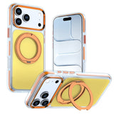 Color Block Matte Magnetic Rotating Stand Case for iphone