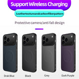 Luxury Ultra Thin Carbon Fbier Magnetic Leather Case for iphone