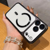 Luxury Matte Translucent Magnetic Case for iphone