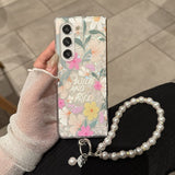Fashion Painted Flower Case for Samsung Z Fold