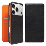 Color Contrast Lychee Grain Magnetic Wallet Case with Lanyard for iphone