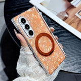 Shell‑Grain Magnetic Rotatable Kickstand Case for Samsung Z Fold