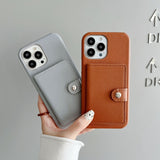 Leather Card Holder Wallet Case for iphone