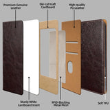 Genuine Leather Magnetic Flip Full Cover Case for iphone