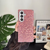 Gold‑Stamped Bow Magnetic Kickstand Case for Samsung Z Fold
