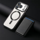 Transparent Electroplated Magnetic Detachable Card Holder Case for iphone
