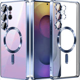 Full‑Cover Clear Magnetic Electroplated Case for Samsung