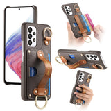 Shockproof Litchi Grain Wrist Strap Case for Samsung